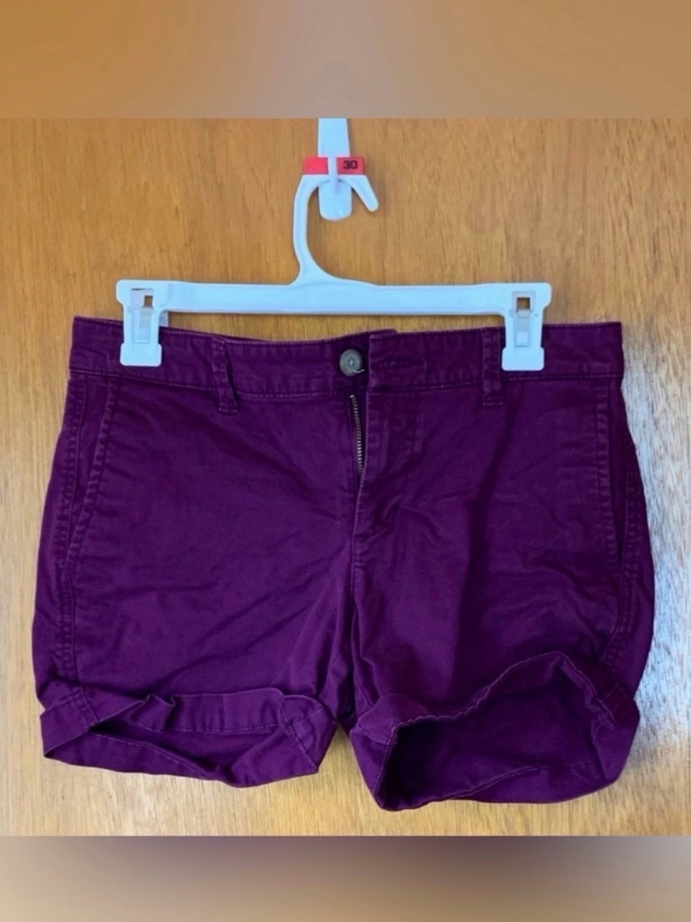 GAP Women's Deep Purple Cuffed Jean Shorts